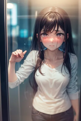 Behind the glass
